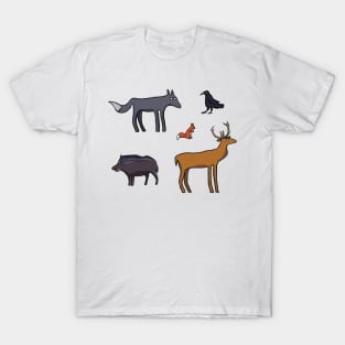 Ancient Briton forest animals T-Shirt